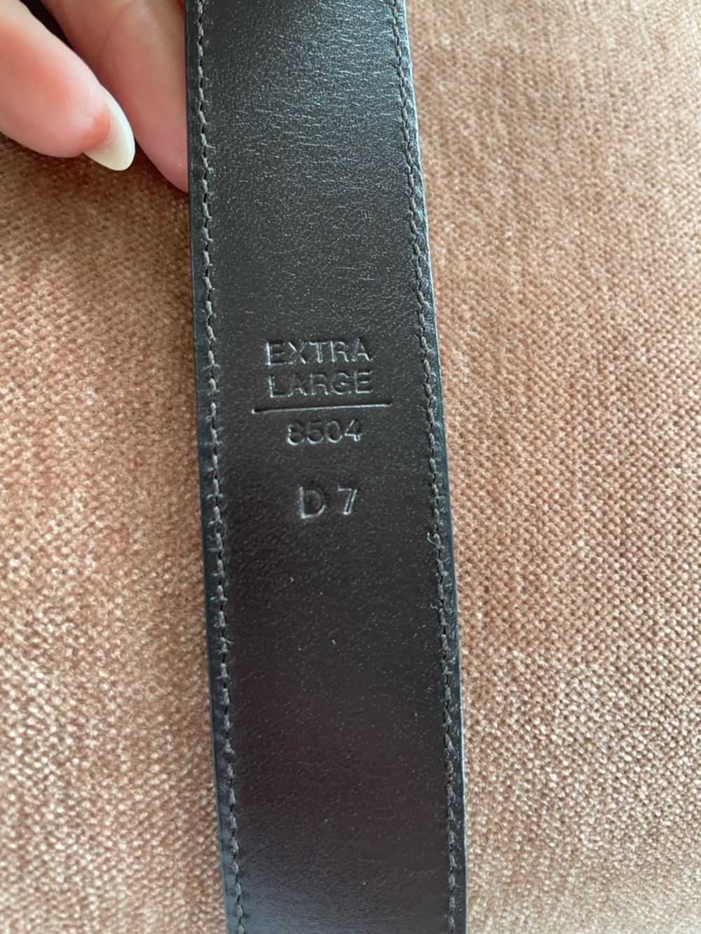 Coach Women’s Black Leather Belt with Silver Rounded Buckle, X-large - Picture 4 of 6